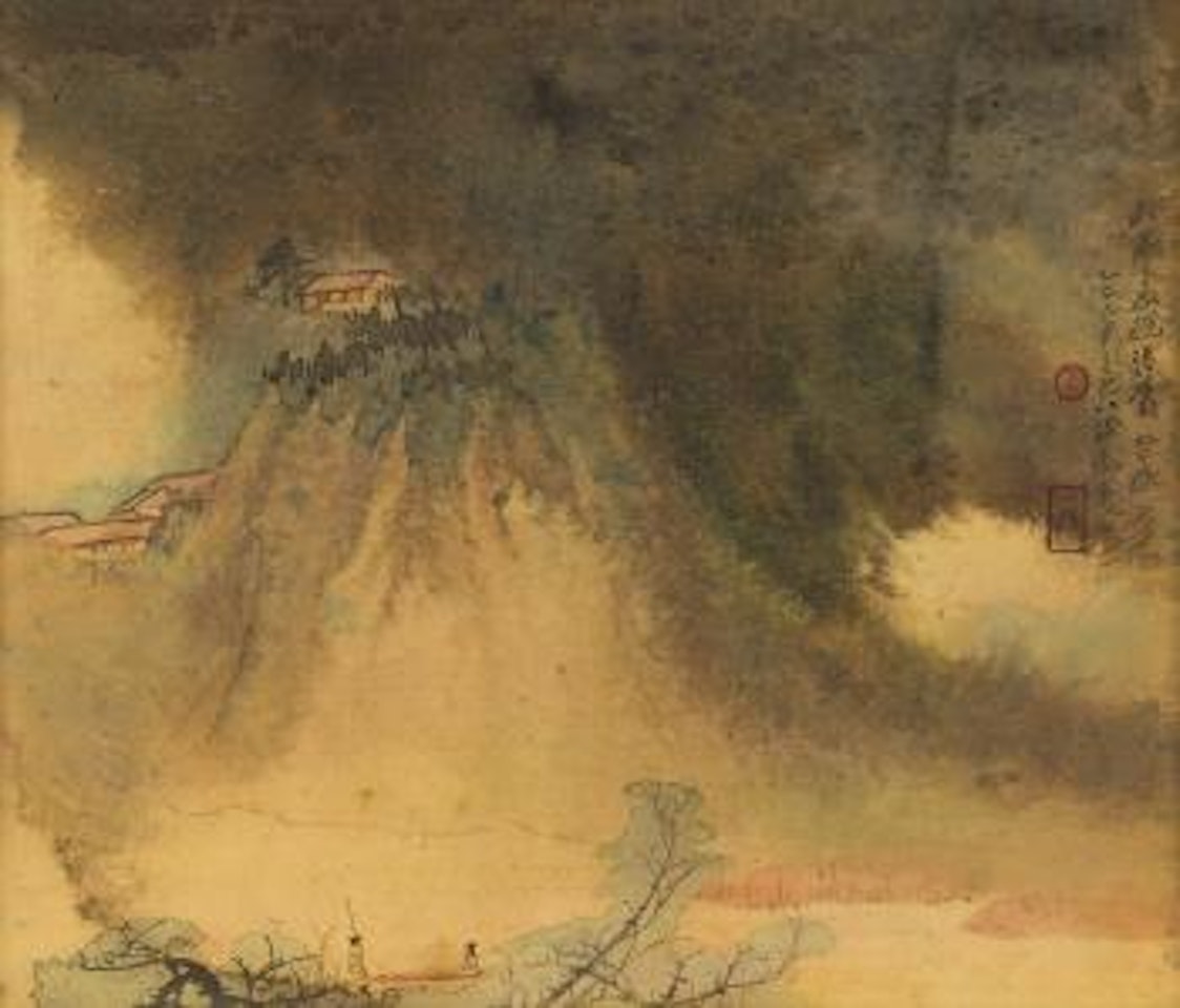 Sailing by Misty Mountains by Zhang Daqian