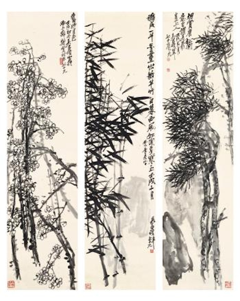 Three Friends of Winter by Wu Changshuo