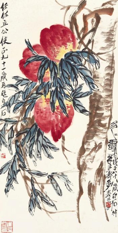 Longevity Peaches by Qi Baishi