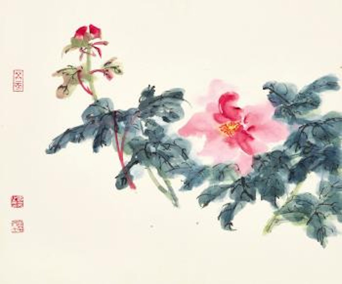 Peonies by Zhang Daqian