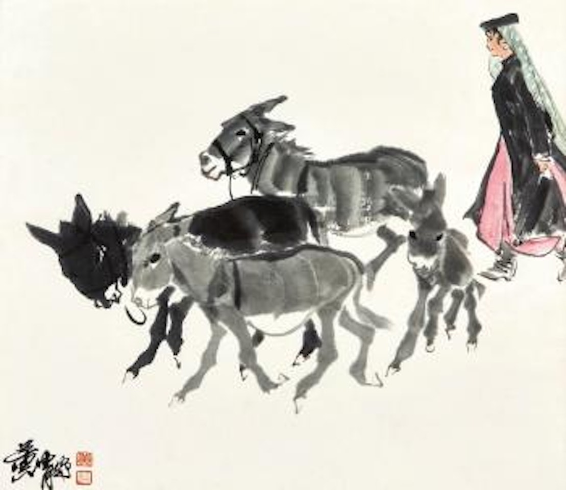 Girl Herding The Donkey by Huang Zhou
