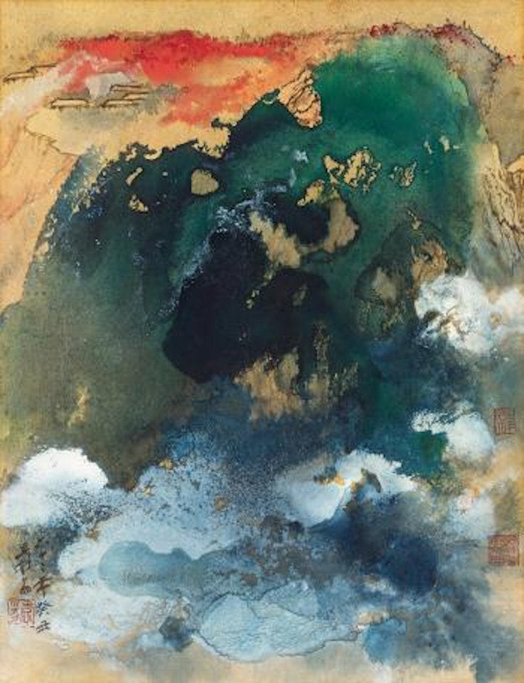 Autumn Mountains at Dawn by Zhang Daqian