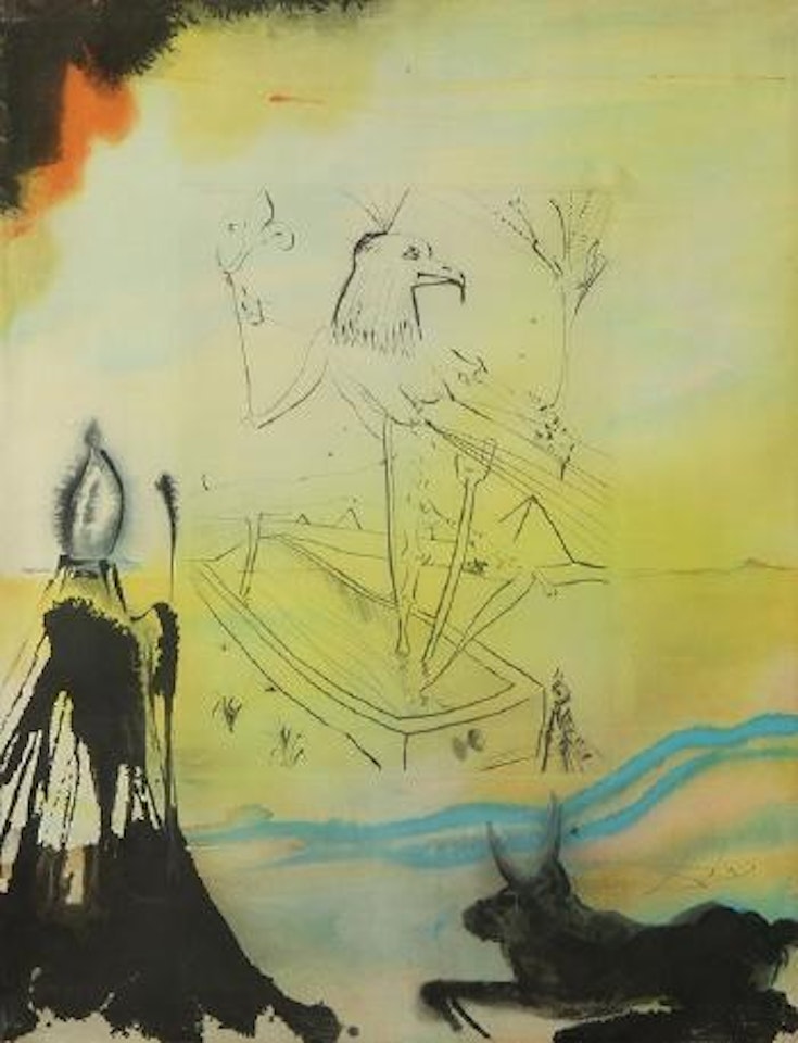 Engulfment of horus (From Moses and Monotheism) by Salvador Dali