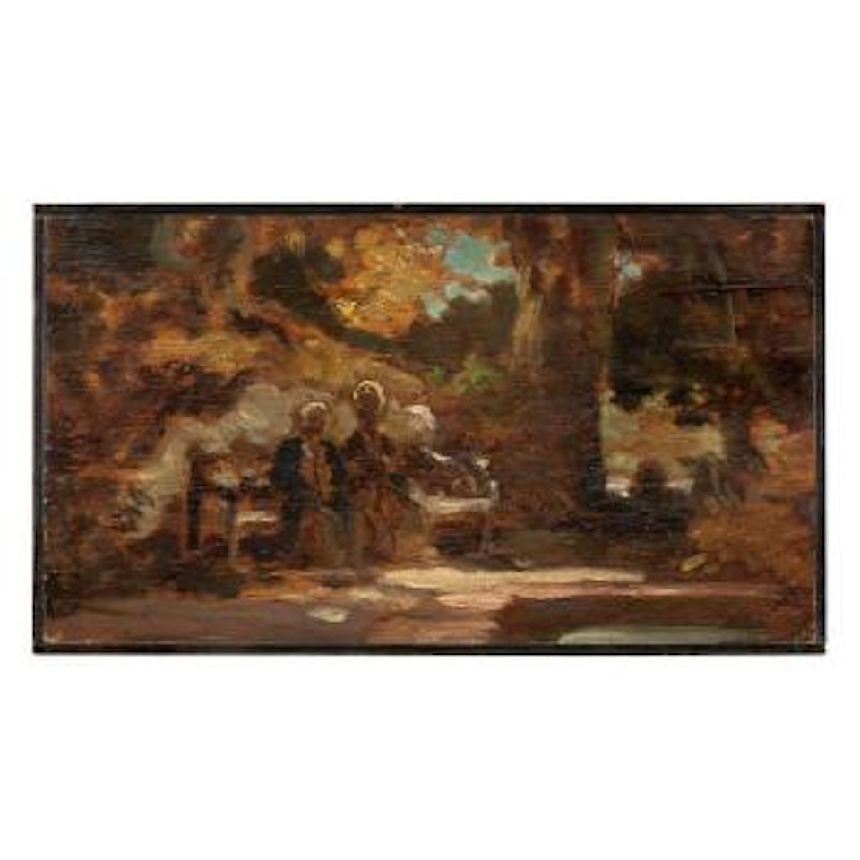 Auf der Ruhebank (on the bench) by Carl Spitzweg