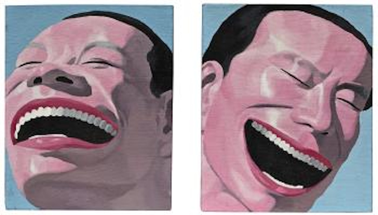 99 Idol Series No. 22 & No. 25 (Two Works) by Yue Minjun