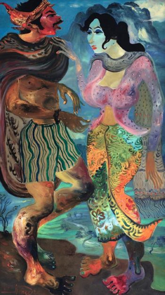 Two Figures by Hendra Gunawan