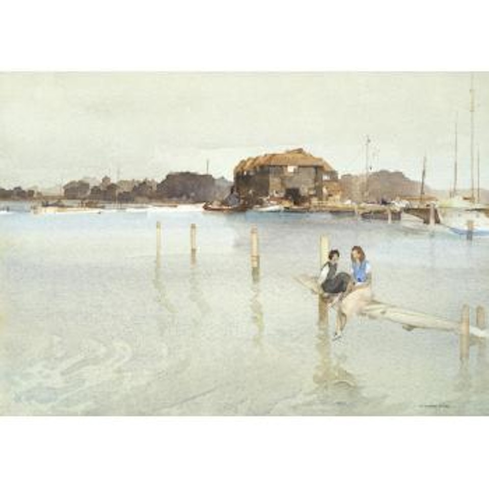 Birdham Mill and Yacht Basin by William Russell Flint