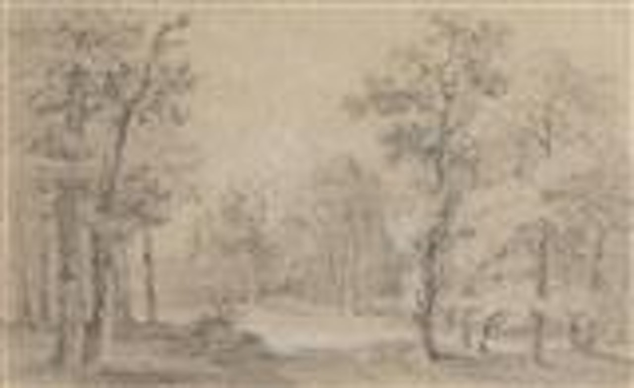 A forest landscape with a clearing by Théodore Rousseau