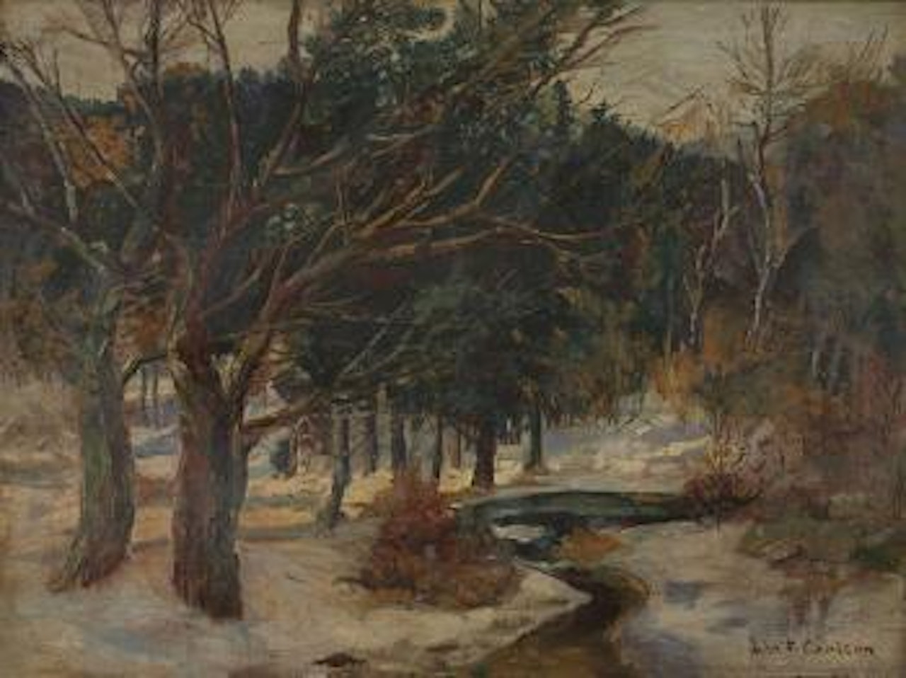 Winter Stream by John Fabian Carlson