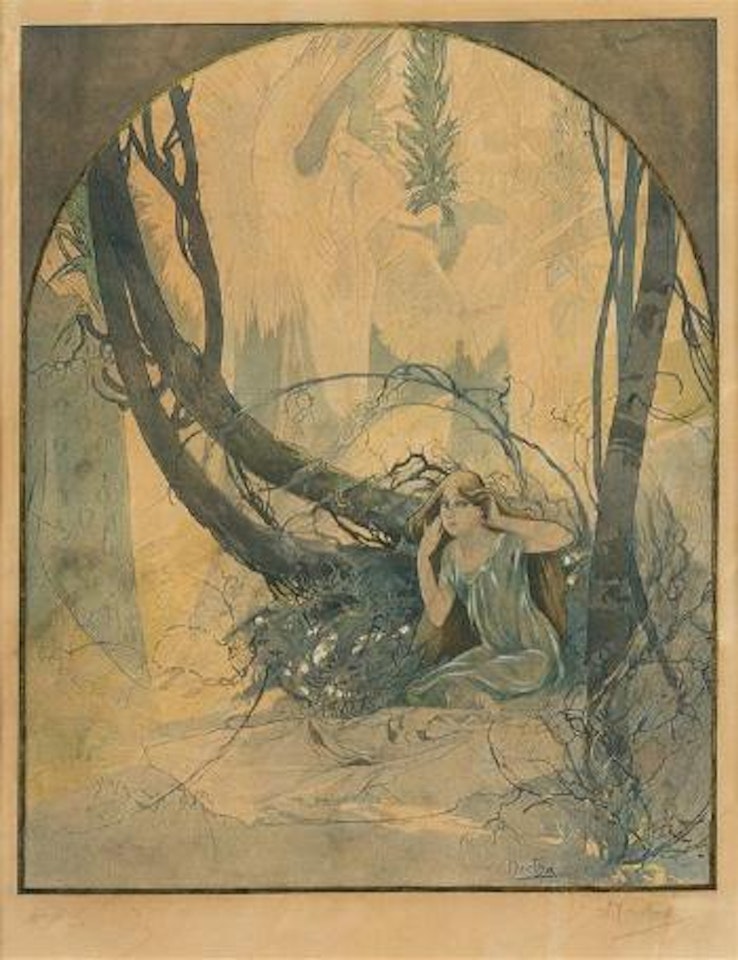 La carillon de Paques reville la nature by Alphonse Mucha