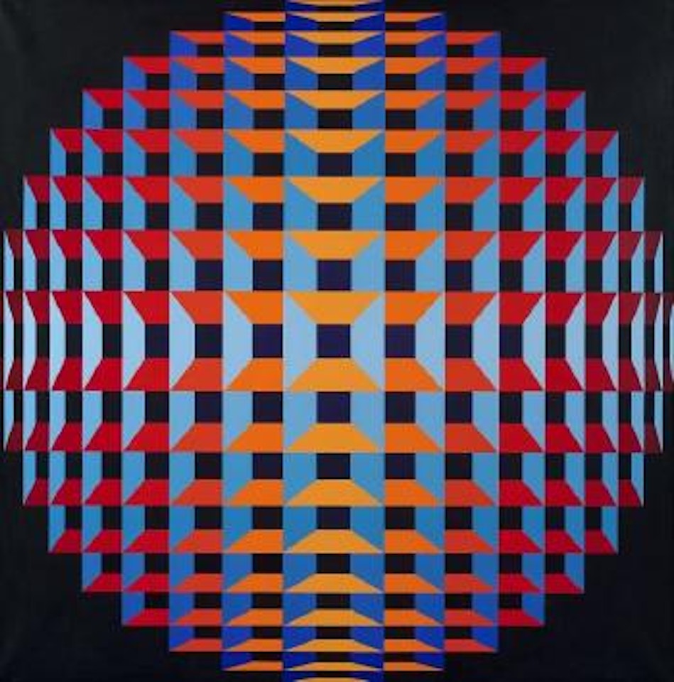 Structure ambigue quadri by Jean-Pierre Yvaral