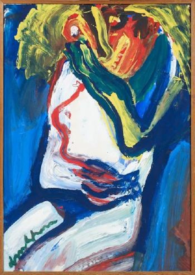 Modèle sur fond bleu by Bengt Lindstrom