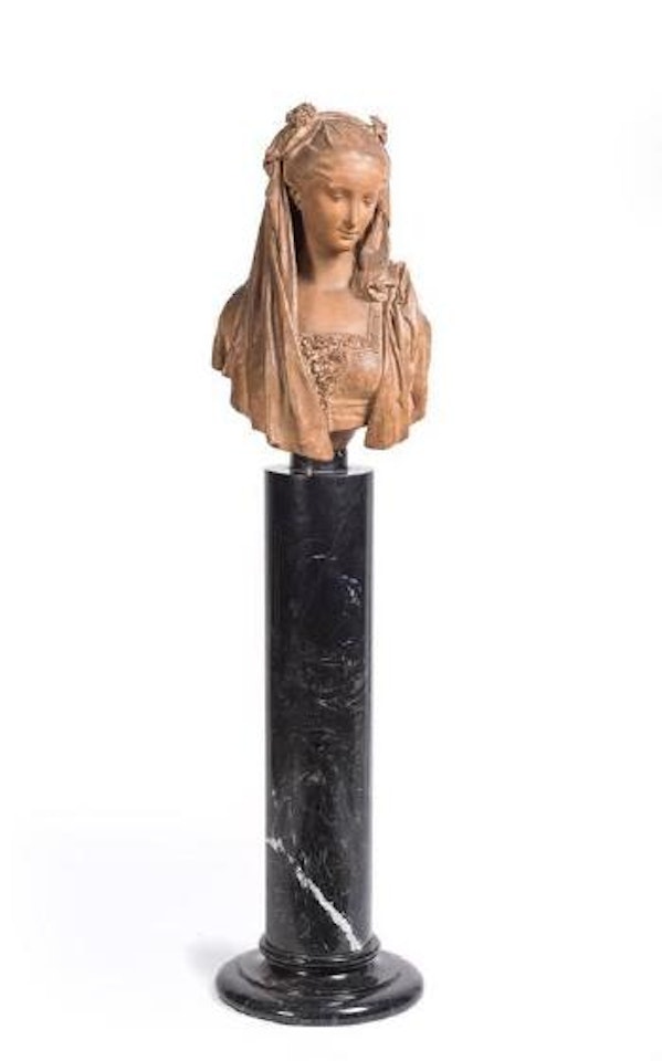 Bust of a woman by Albert-Ernest Carrier-Belleuse