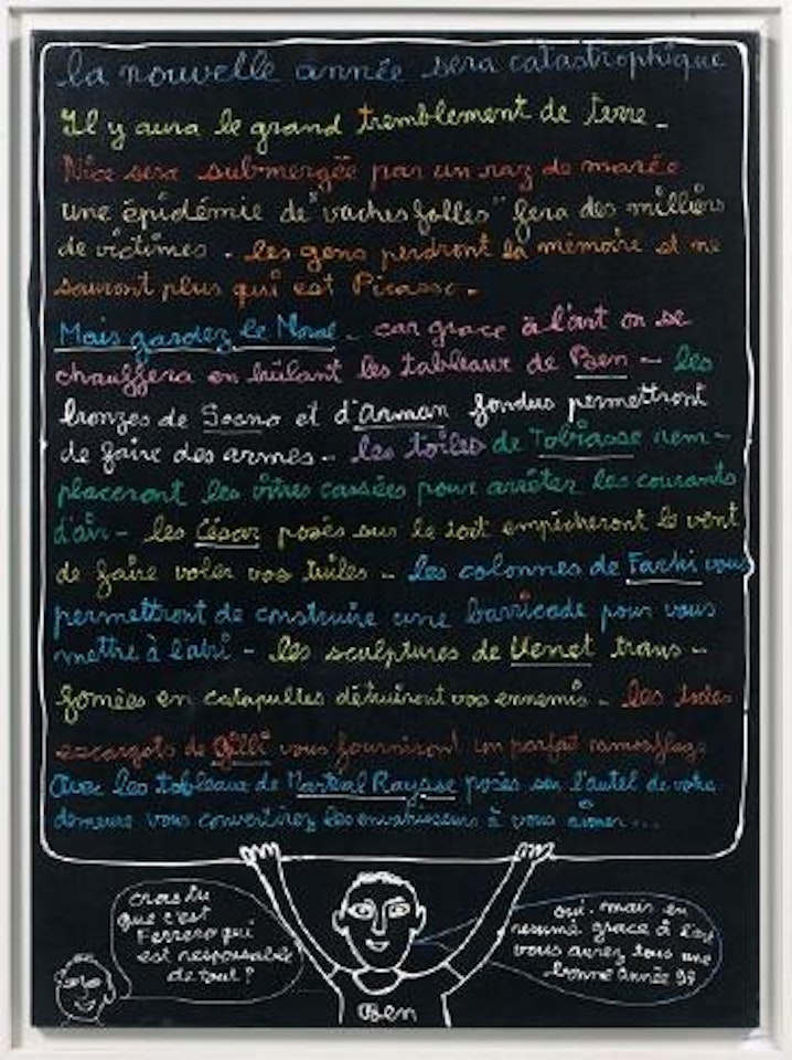 La nouvelle année sera catastrophique by Ben Vautier