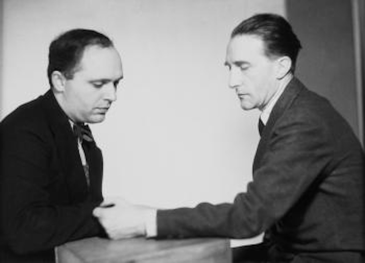Marcel Duchamp and Vitaly Halberstadt by Man Ray