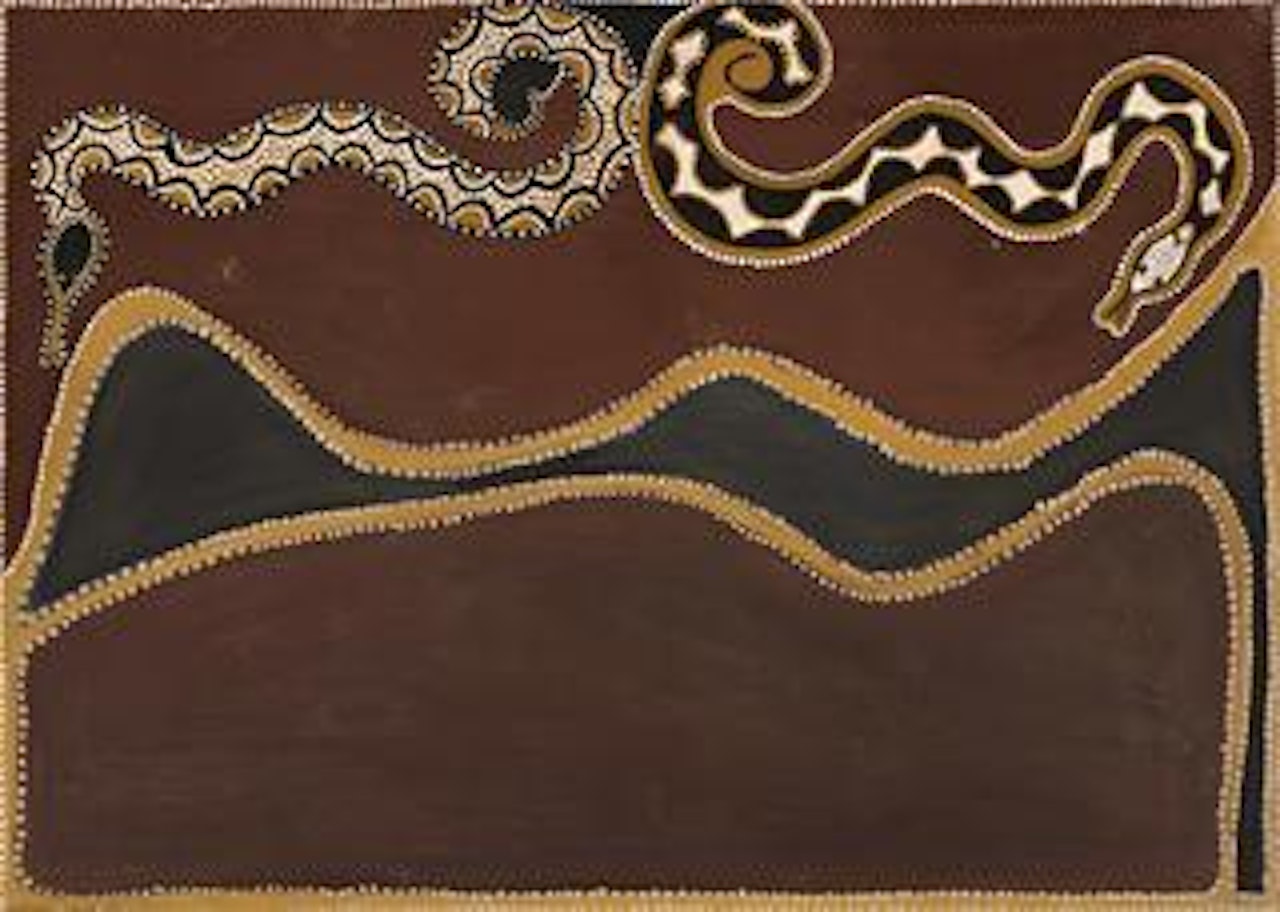 Yillimbiddi Country (With Snakes) by Rover Thomas