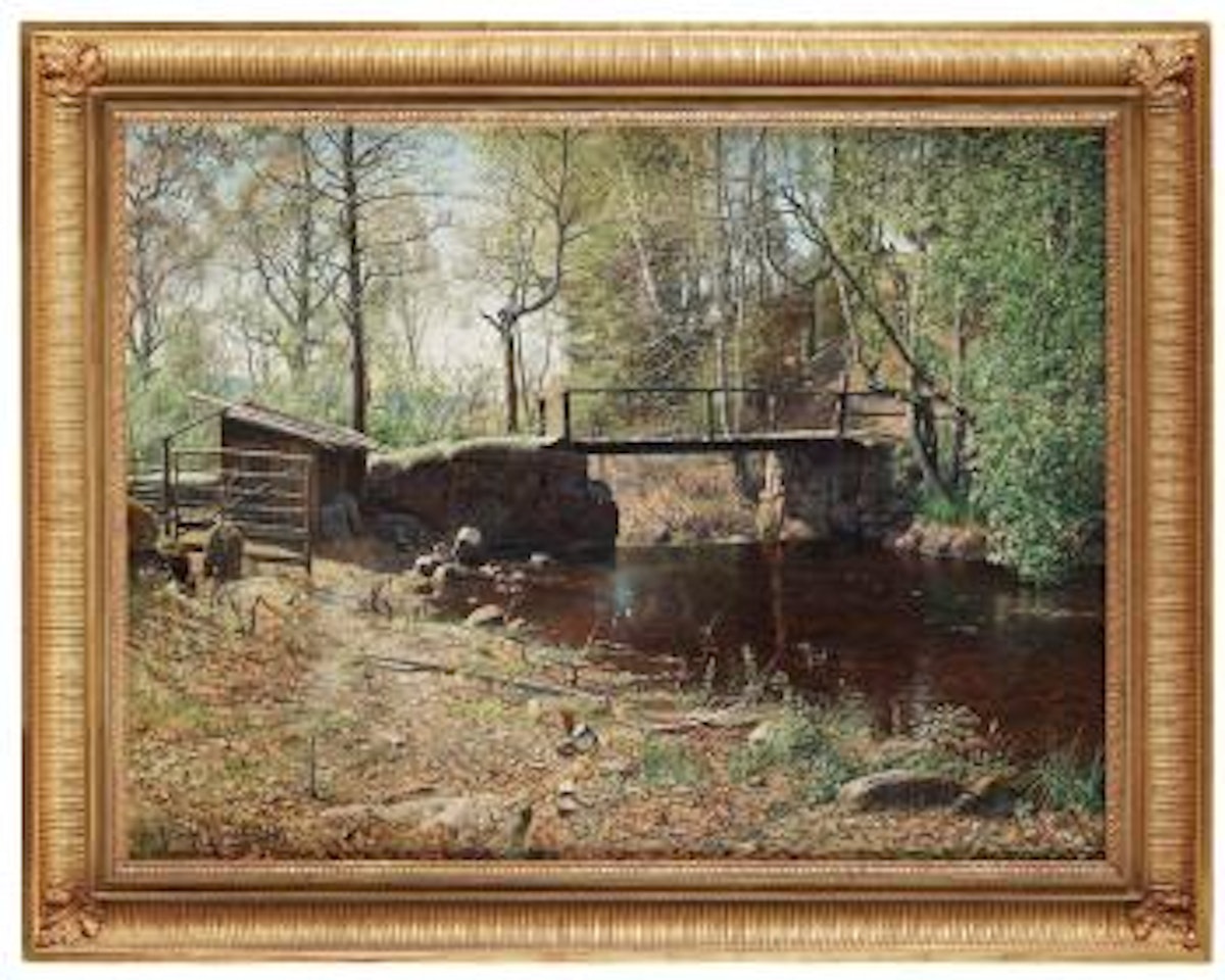 Spring landscape from Graversfors by Anshelm Schultzberg