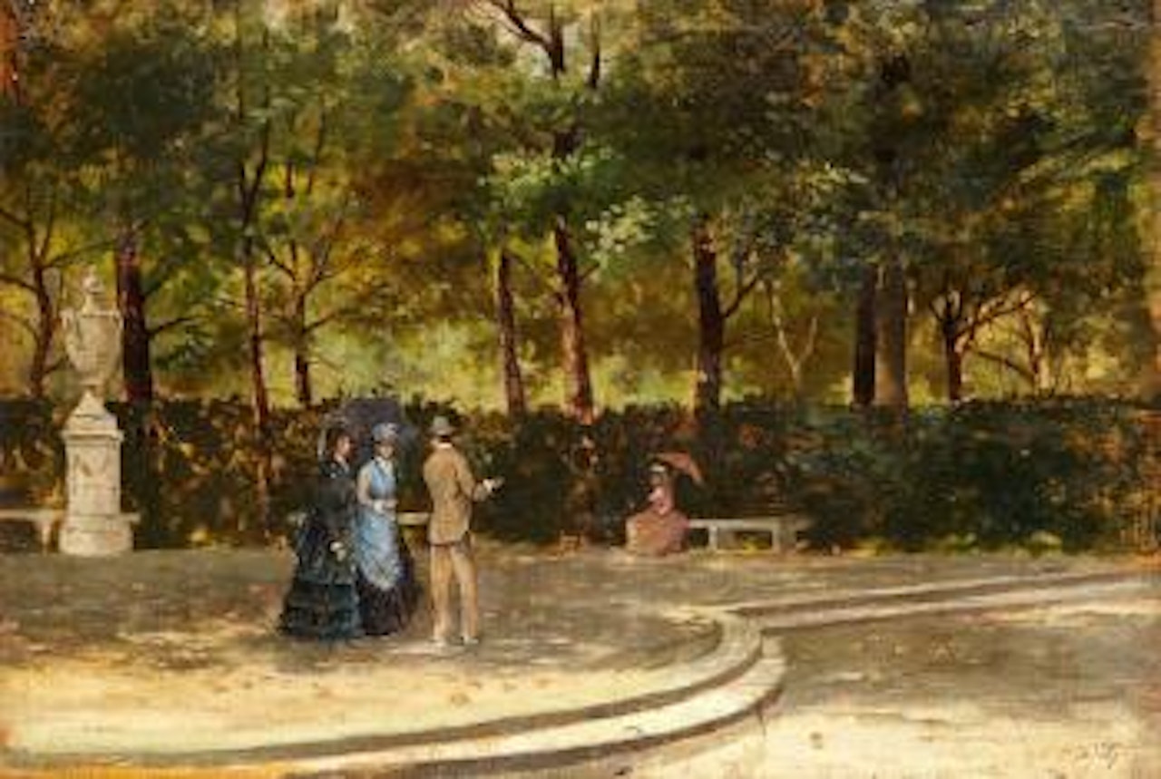 Promenade dans le parc by Giuseppe de Nittis
