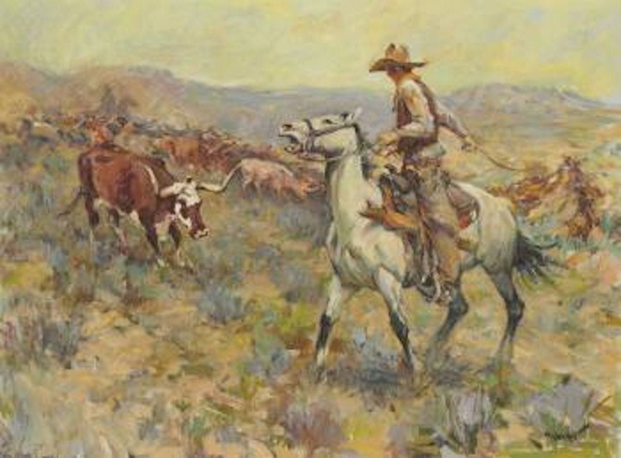 Cattle Drive West by Frank B. Hoffman