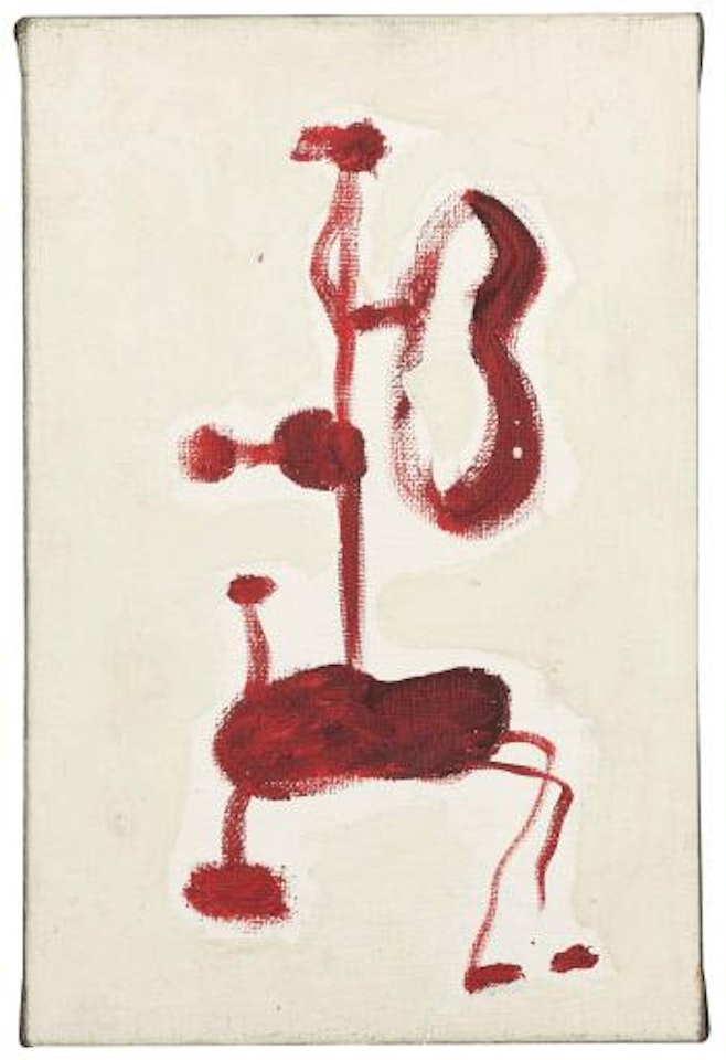 Red Seated Insect by George Condo