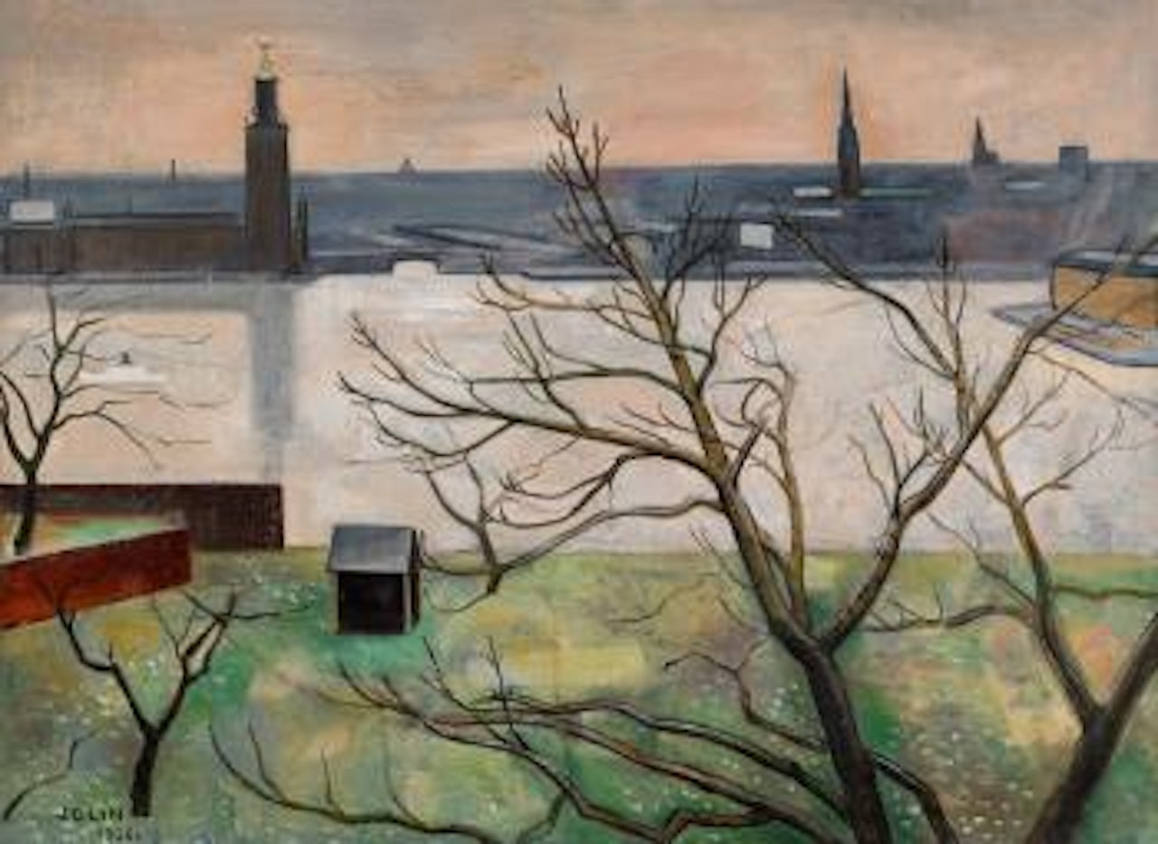 Utsikt mot Stadshuset och Riddarholmen - Stockholm by Einar Jolin