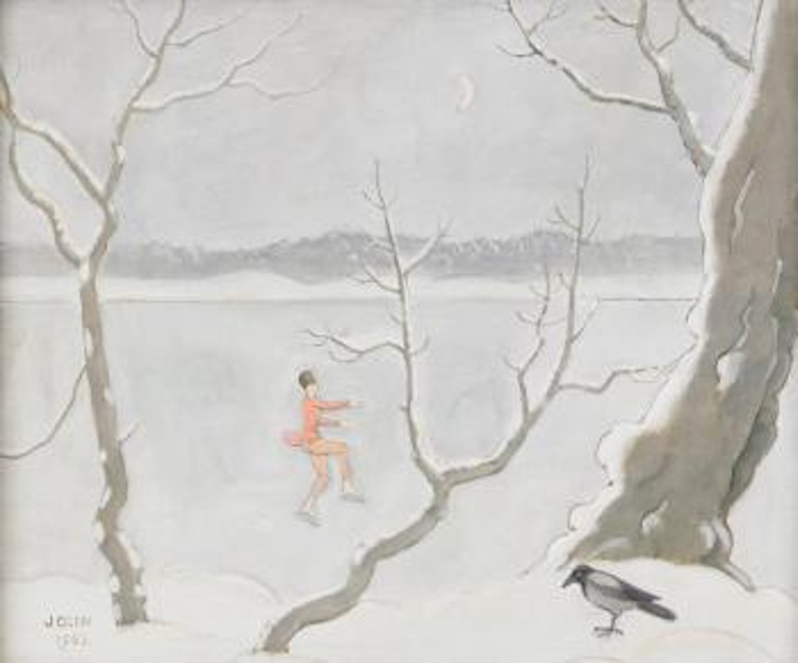 Skridskoprinsessa i månsken by Einar Jolin