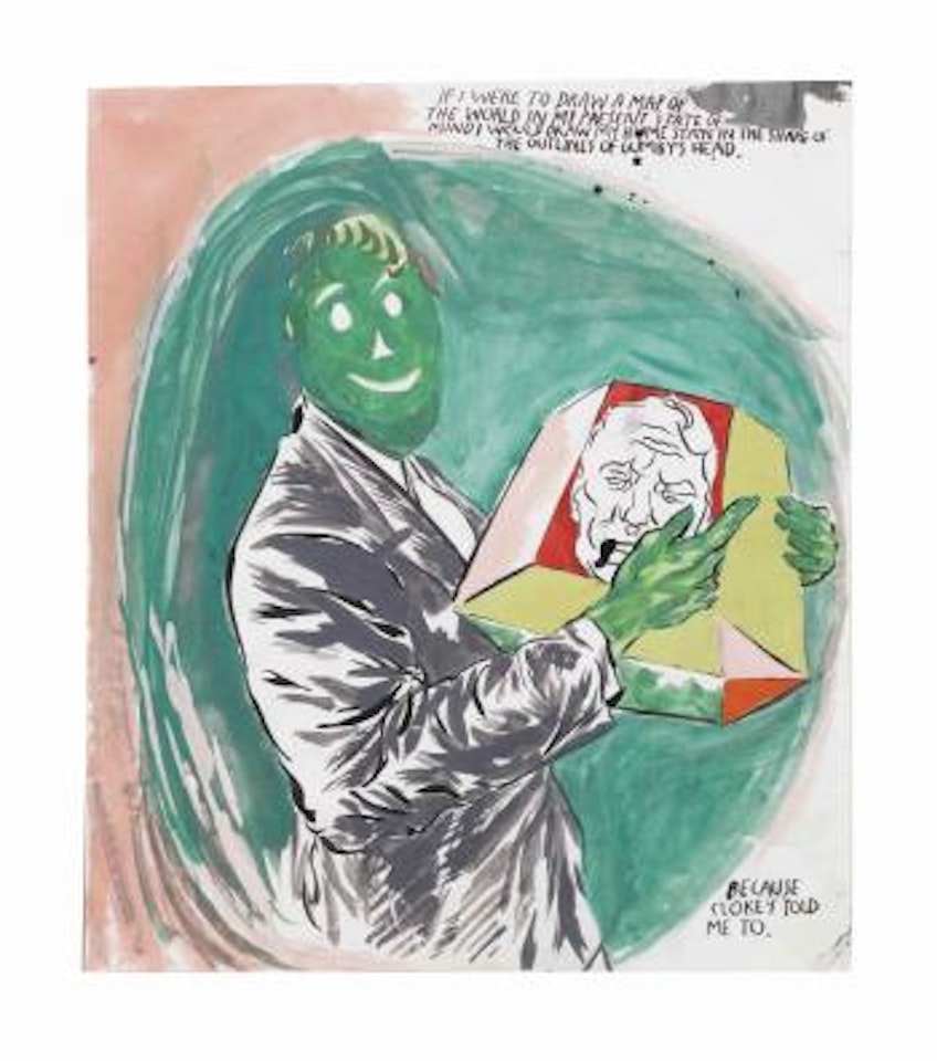 Untitled (If I Were To Draw a Map Of The World...) by Raymond Pettibon