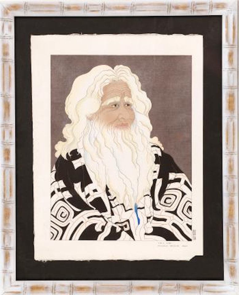 Mr Chikabumi, an Old Aino Man by Paul Jacoulet