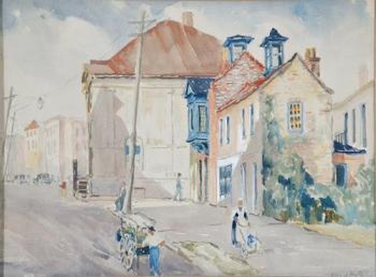 Charleston street scene by Alfred Hutty