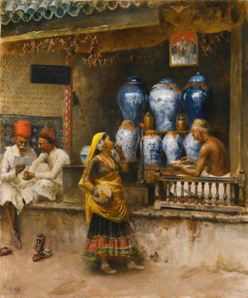 A perfumer's shop, Bombay by Edwin Lord Weeks