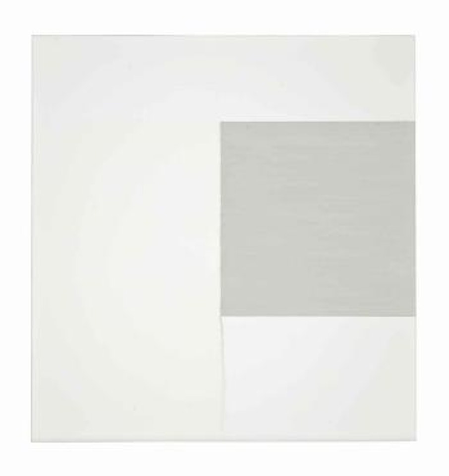 Exposed Painting Light Grey On White by Callum Innes