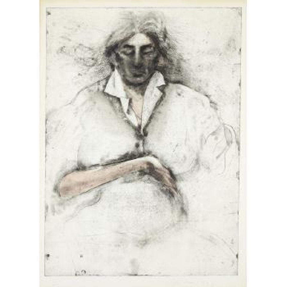 Asian woman, pregnant and grieving (W.C. 223) by Jim Dine