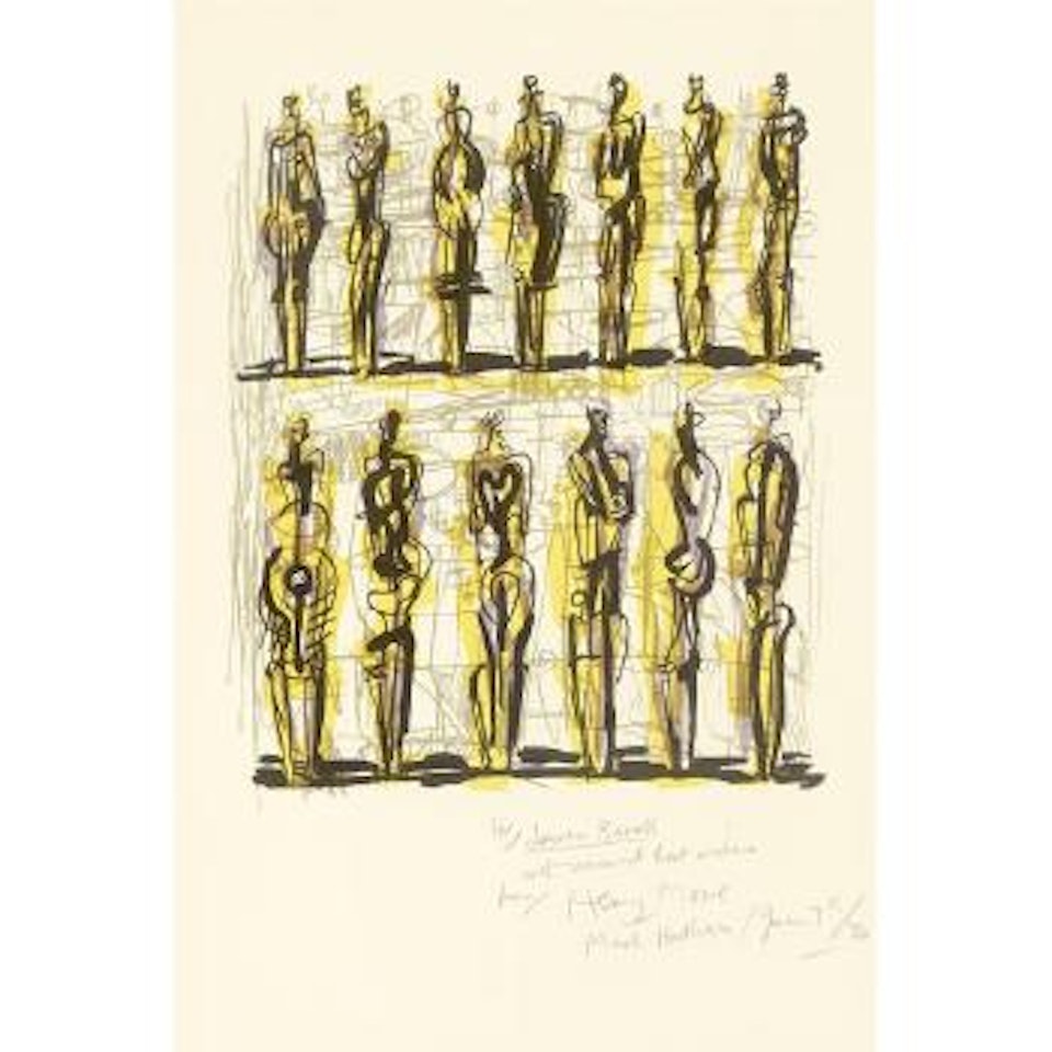 Thirteen standing Figures, from Heads, Figures and Ideas (C. 41) by Henry Moore