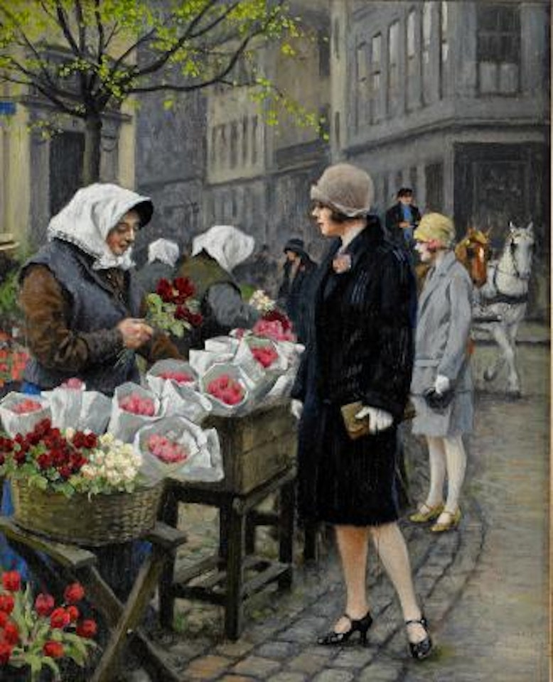 Vid blomstertorget by Paul Fischer