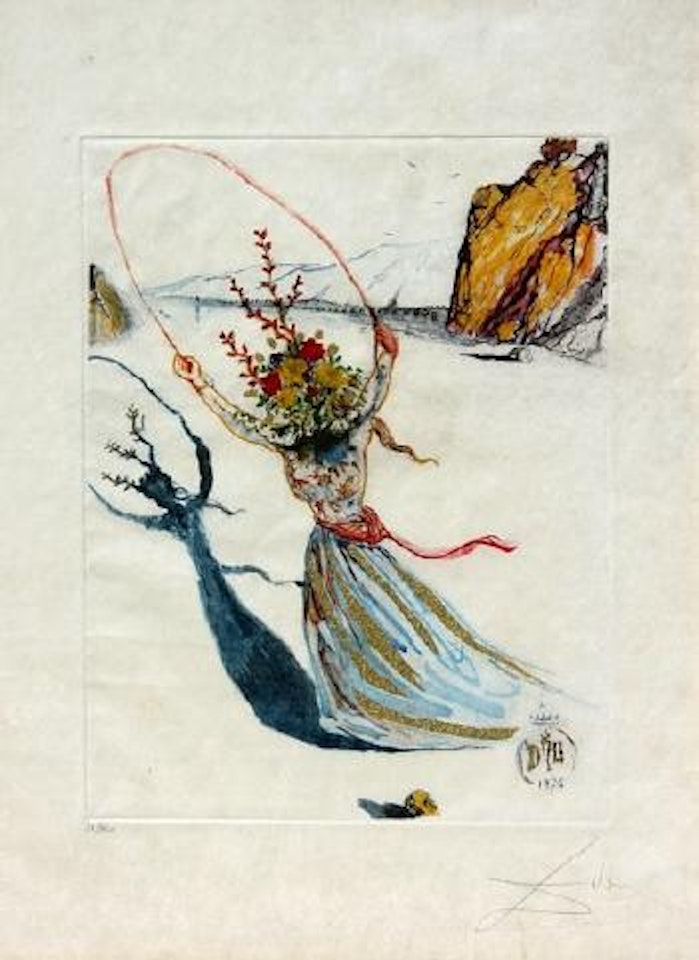 Transcendant passage (Arches girl; Daphne II) by Salvador Dali