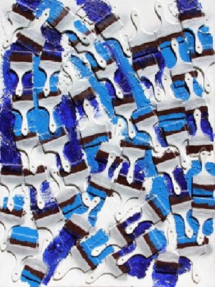 Accumulazione di pennelli blu by Arman