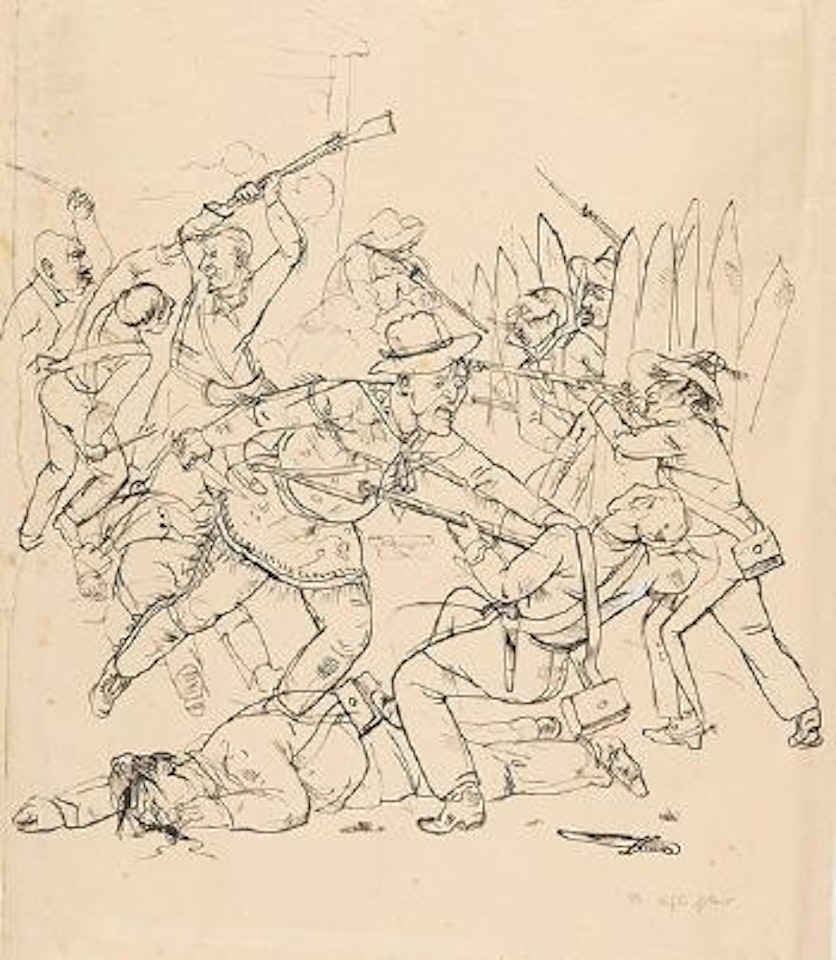 Kampfszene by Rudolf Schlichter