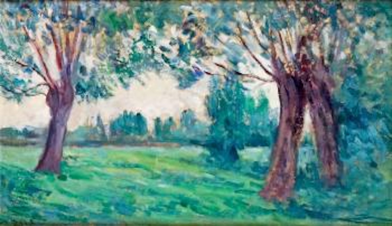 Paysage de Bessy-Sur-Cure dans L'Yonne by Maximilien Luce