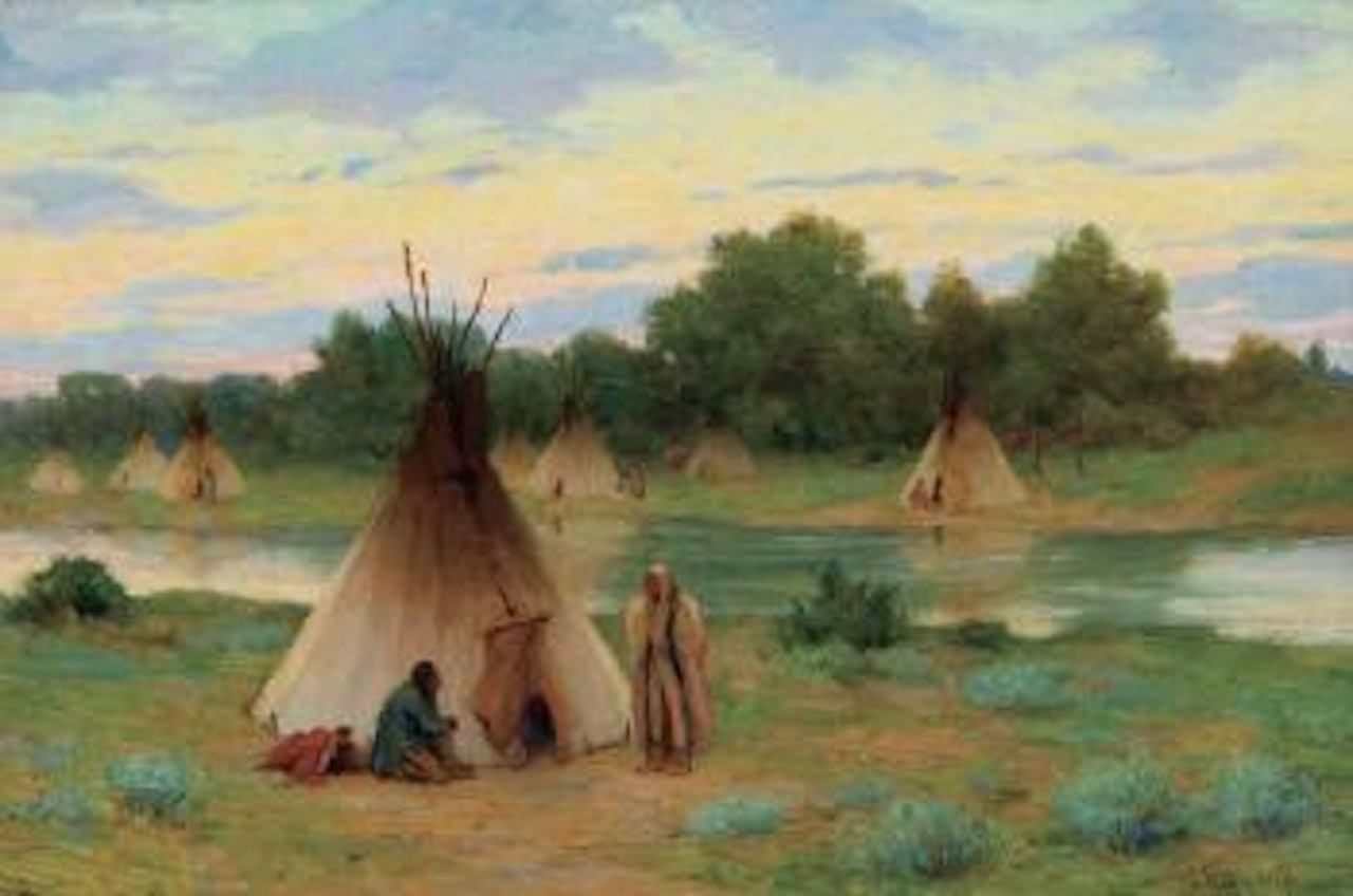 Evening on the Big Horn by Joseph Henry Sharp