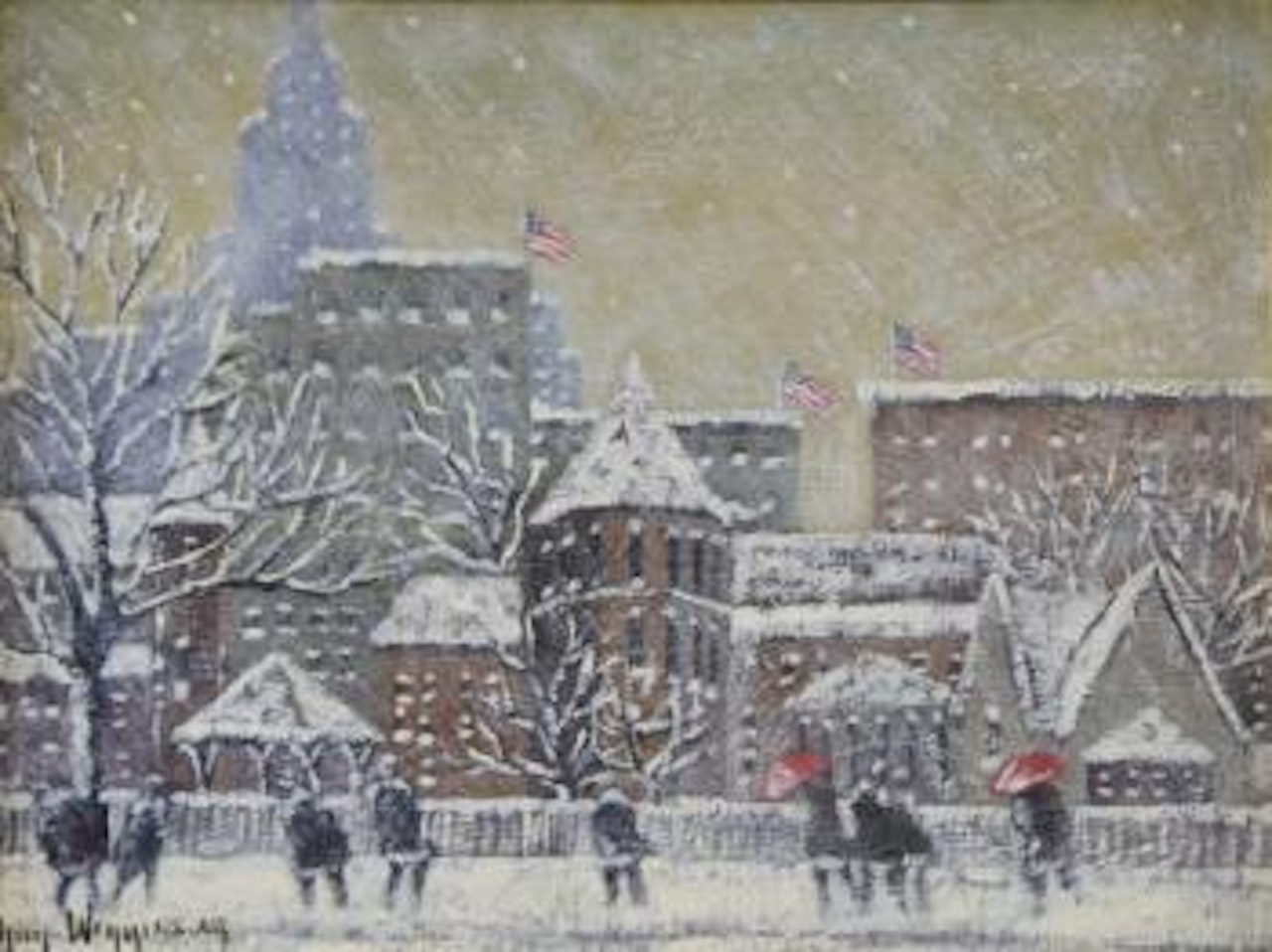 Snow storm in the city by Guy Carleton Wiggins