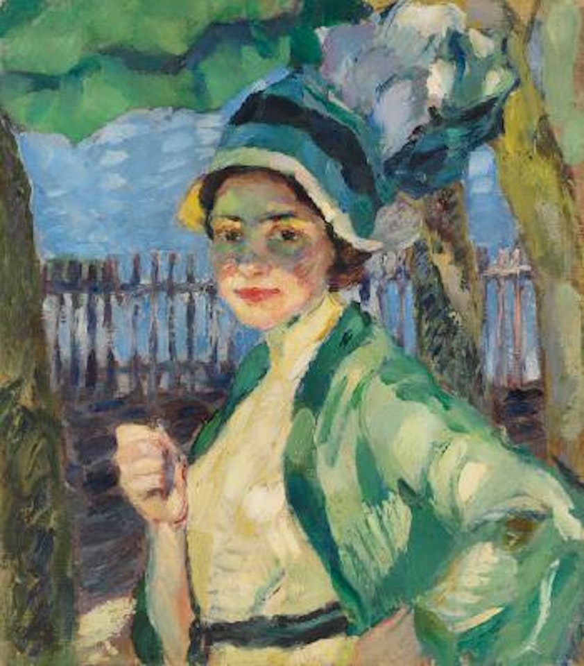 Porträt eines Mädchens (Frieda Putz) by Leo Putz