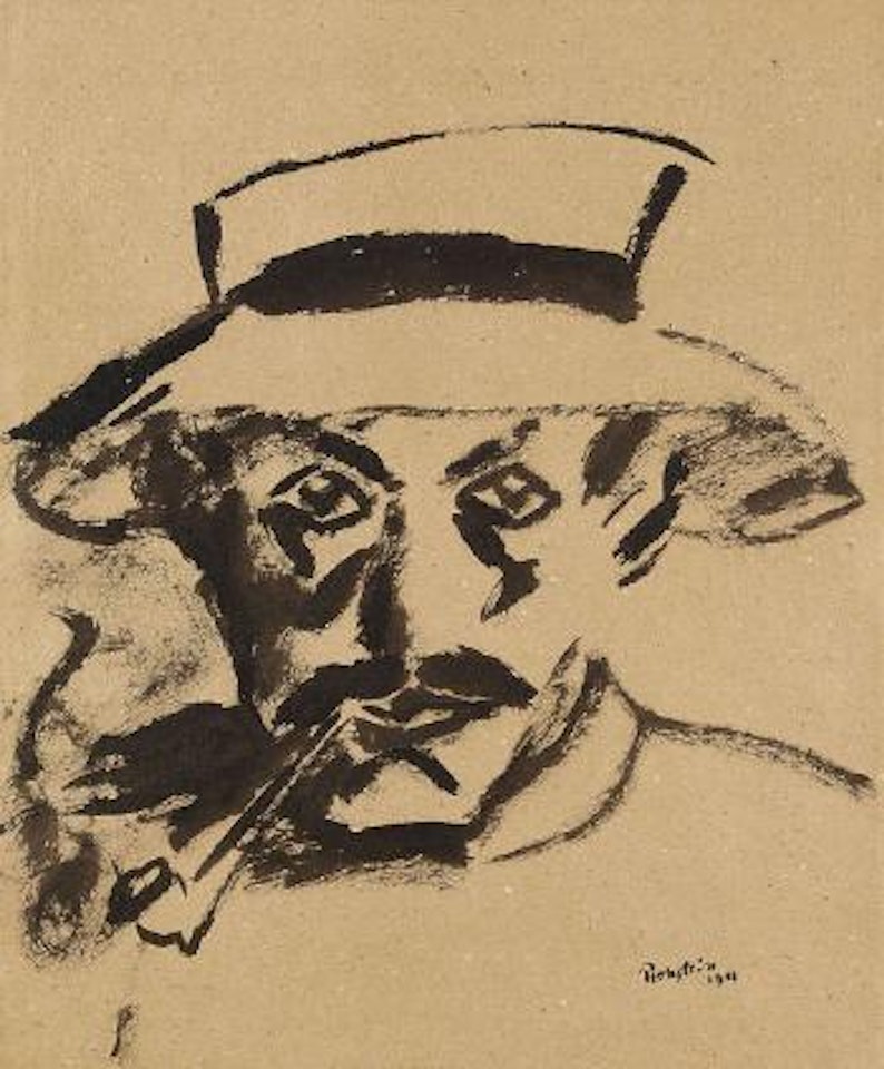 Selbst mit Pfeife by Max Pechstein