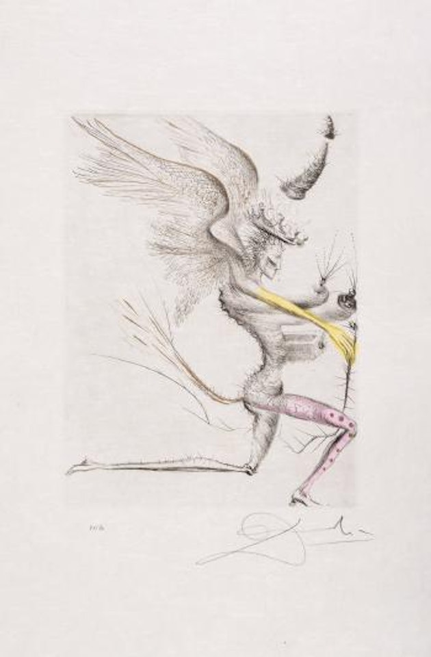 Le démon aile (M.&L.371f) by Salvador Dali