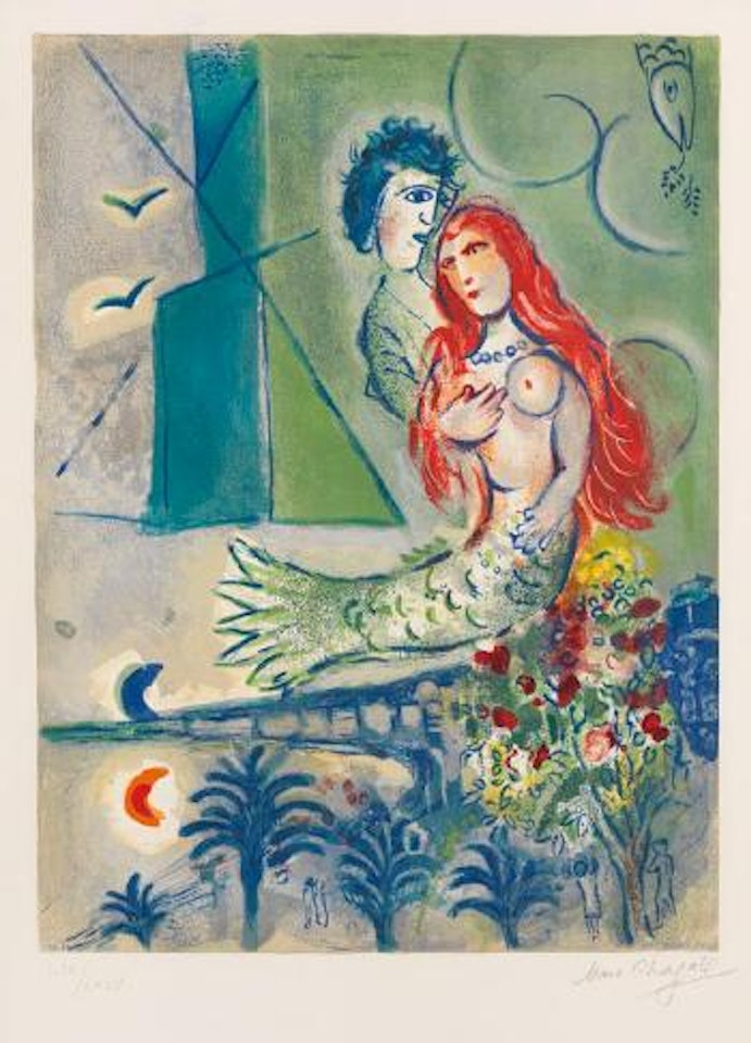 Die Sirene und der Dichter by Marc Chagall