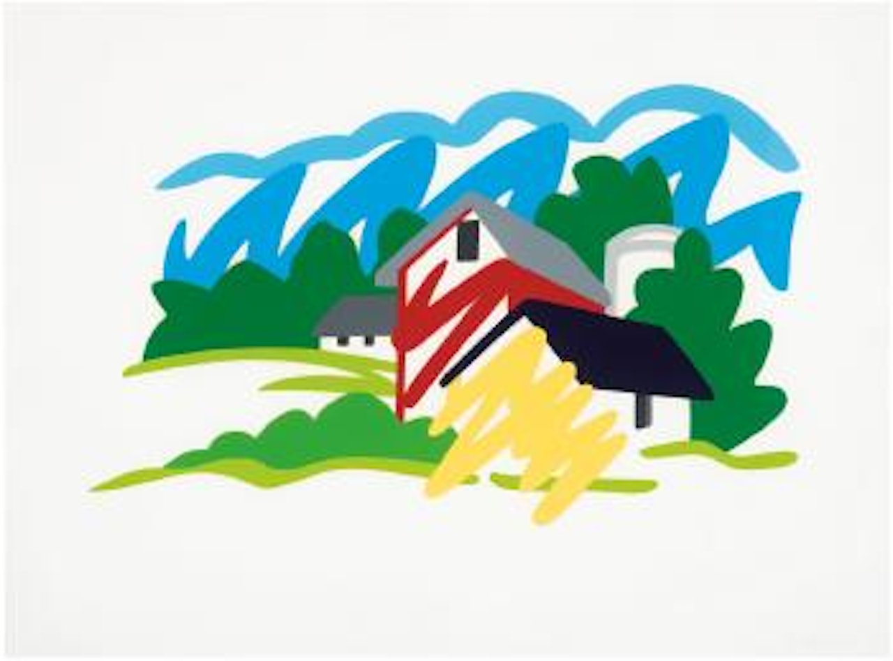 House and Barn in Distance by Tom Wesselmann