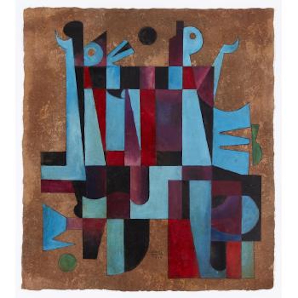 Figures dancing in the night by Carlos Mérida