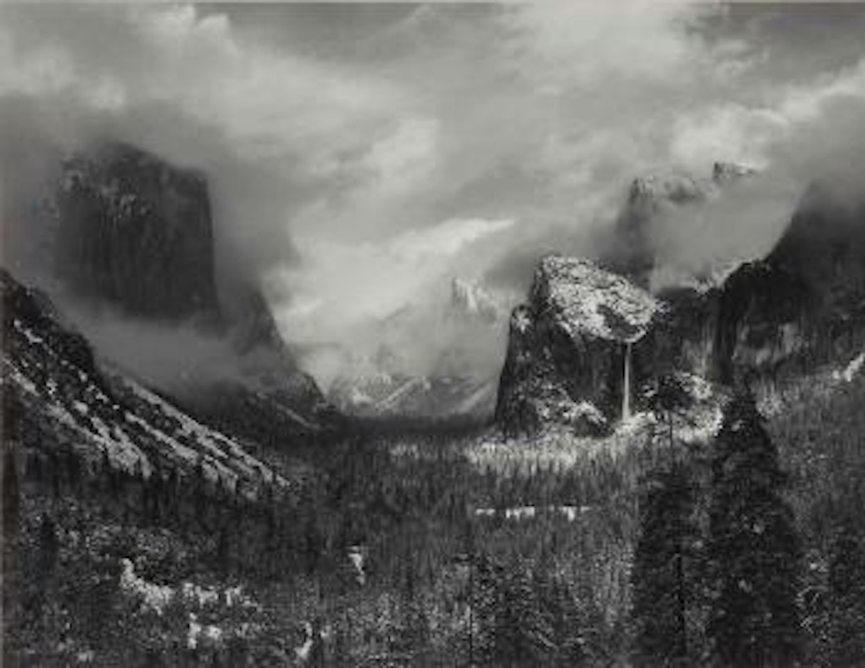 Clearing winter storm, Yosemite National Park by Ansel Adams