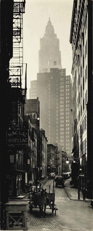 Cliff and Ferry streets, Manhattan by Berenice Abbott