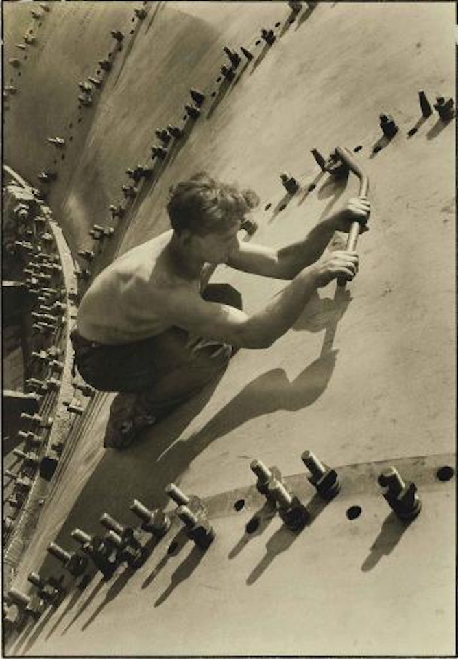 A generator shell, Dnieperstroi by Margaret Bourke-White
