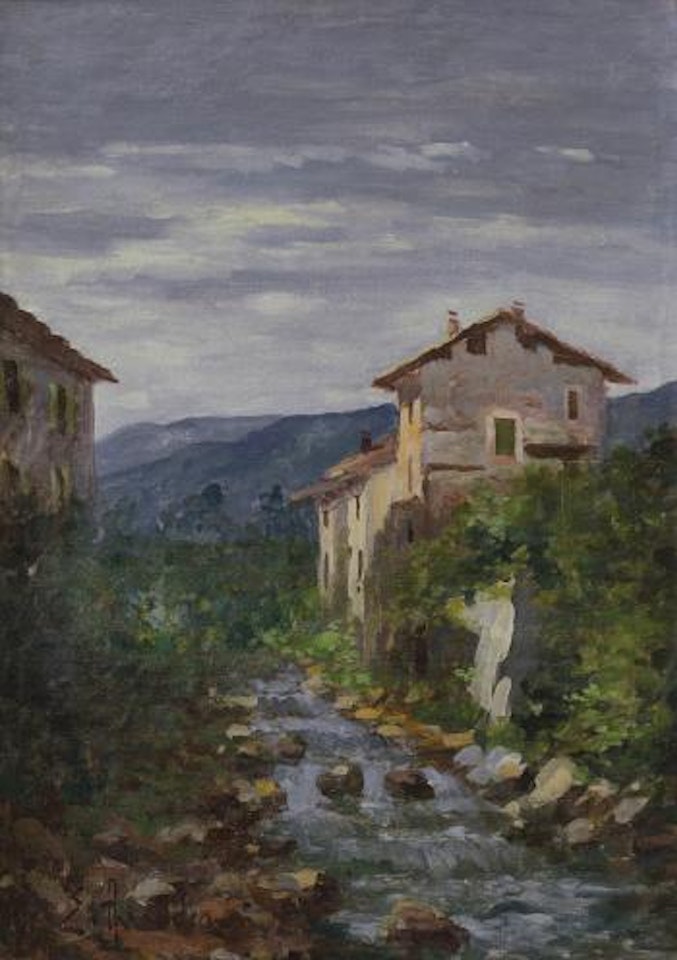 Paesaggio con ruscello by Italian School